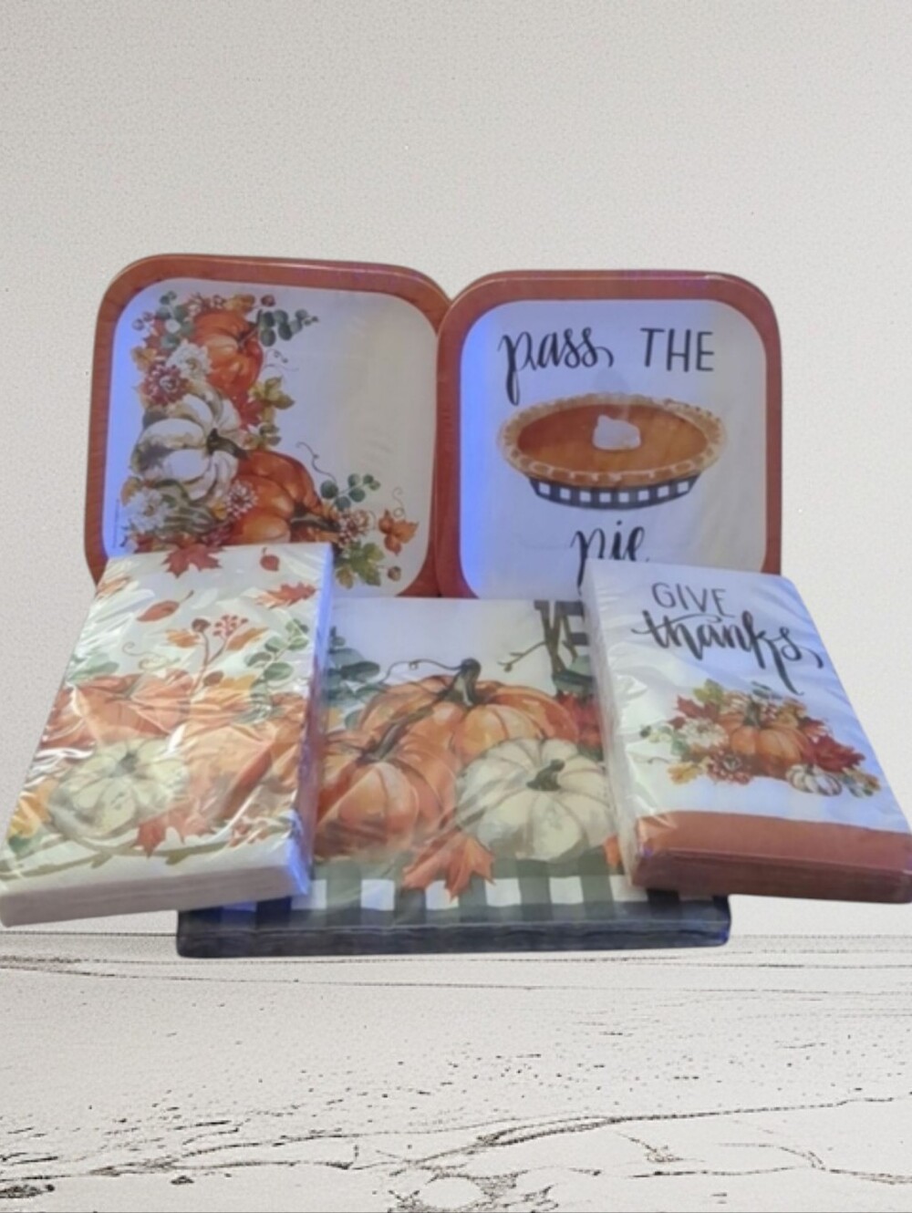 Misc Bundle Of Autumn Harvest Party Plates and Napkins Set